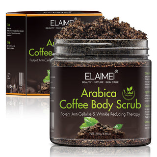 New Coffee Scrub Dual Body Scrub Cream Facial Dead Sea Salt For Exfoliating Whitening Moisturizing Treatment Acne ALODIA STORE