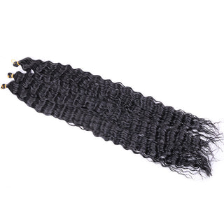 Full Star Crochet Hair Pink Ombre Blonde Ocean Wave 32 Inch Synthetic Hair 100g Soft Braiding Hair Extensions Deep Wave Twist ALODIA STORE