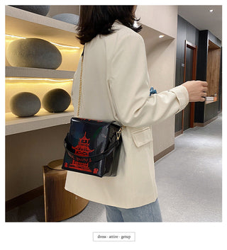 ENJOININ Chinese Takeout Box Purse Pu Leather Women ALODIA STORE