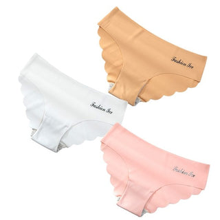 Panties For Women Seamless Panty Set Solid Invisible Underwear Sexy Low Waist Briefs Women's Underpants Lingerie Dropship 3 Pcs ALODIA STORE