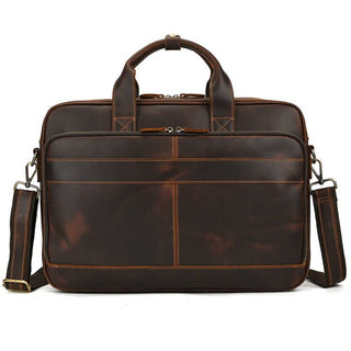 MAHEU Retro Laptop Briefcase Bag Genuine Leather Handbags Casual 15.6 Pad Bag Daily Working Tote Bags Men Male bag for documents ALODIA STORE