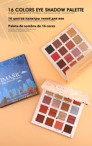 IMAGIC New Arrival Eyeshadow 16 Color Makeup Palette Matte ALODIA STORE