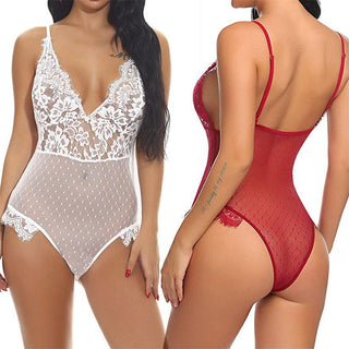 Sexy Plus size Women lingerie Lace See-through Erotic Underwear lingerie sheer bodysuit Sleepwear Exotic intimate sexy lingerie ALODIA STORE