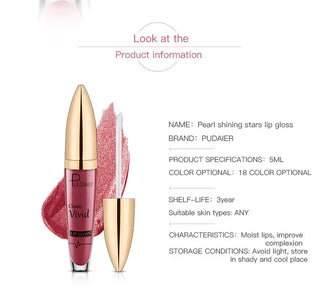 Sexy Diamond Shimmer Glitter Lipg Loss Matte To Glitter Liquid Lipstick Waterproof Diamond Pearl Colour Lip Gloss Makeup Beauty ALODIA STORE