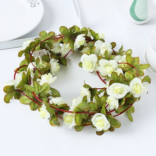 Rose Artificial Silk Flowers Garland for Christmas Wedding Home Room Autumn Backdrop Decor Garden Arch Arrange Fake Plant Vine ALODIA STORE