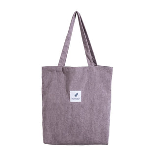 MABULA High Quality Casual Corduroy Tote Bag Environmental Soft  Shopping Bags Autumn Foldable Storage Grocery Handbag for Women ALODIA STORE