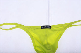 Thongs Men's Underwear T Back G String Briefs Sexy Breathable Solid Lingerie Jockstrap Men Panties Thong ALODIA STORE