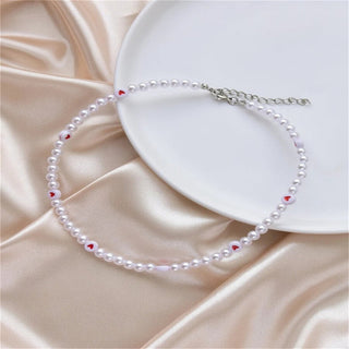 Trendy Love Pearl Necklace Female Personality Travel Party Fashion Clavicle Necklace Accessories collar perlas collar ALODIA STORE