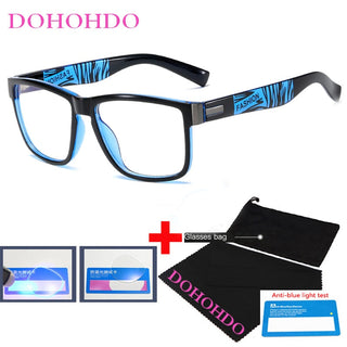 Fashion Anti Blue Light Glasses Frame For Men Women Clear Lens Computer Gaming Eyeglasses Square Eyewear Anti-UV Optical Frame alodia store