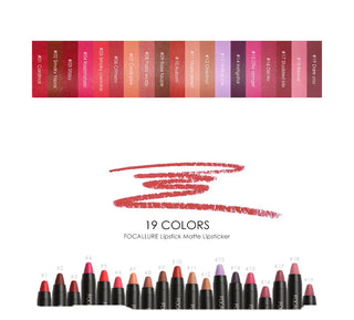 FOCALLURE 27 Colors Matte Lipstick High Gloss Crayons Long Lasting Waterproof Lip Makeup Cosmetics ALODIA STORE