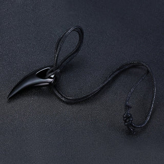 Fashional Domineering Men's Pendant Necklace Adjustable Color Stainless Steel Wolf Teeth Tribal Polished Necklace ALODIA STORE