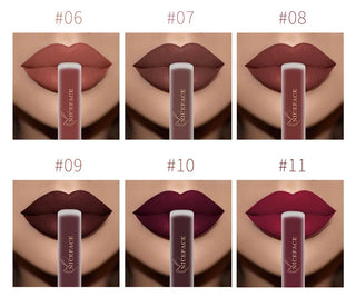 NICEFACE Lip Gloss Nude Matte Liquid Lipstick Lipgloss Waterproof Lip - Alodia Store