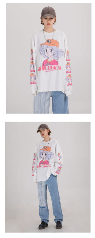 EXTREME Long Sleeve Women's Harajuku Cute Kawaii Clothes Oversized ALODIA STORE