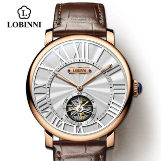 Switzerland Luxury Brand Men Skeleton Watch Leather Seagull Movement Automatic Men Watch Business relogios masculino Waterproof ALODIA STORE