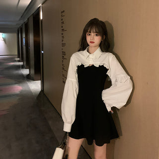 Elegant Party Dress Women Long Sleeve Sweet Empire High Street Mini Dress Gothic Y2k Dress ALODIA STORE