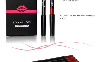 QIBEST 12Colors Lip Liner Lip Makeup Long-lasting Matte Lipliner Pencil Waterproof Moisturizing Lipstick Contour Cosmetics TSLM2 ALODIA STORE