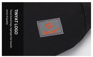 TINYAT New Men Casual Waist Pack Bag Brand Canvas Shoulder Fanny Packs Women Belt Bag Pouch For Money Phone Black Bum Hip Bag ALODIA STORE
