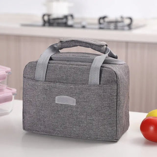 PURDORED 1 Pc Portable Large Lunch Bag Waterproof Food Picnic Lunch Box Bag Insulated Women Cooler Bags Fresh Bento Food Pouch ALODIA STORE