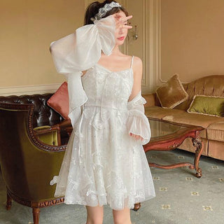 French Fairy Dress Women Elegant Sleeveless ALODIA STORE