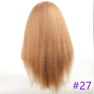 Long Kinky Straight Synthetic Wigs for Black Women Black Brown Blonde Ginger Red White Hair Afro Wigs Synthetic STW Hair Wigs ALODIA STORE
