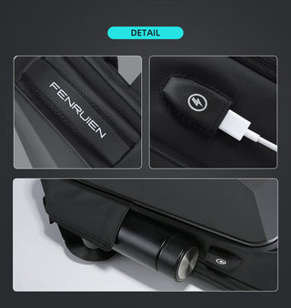 Fenruien Brand Laptop Backpack Anti-theft Waterproof School Backpacks USB Charging Men Business Travel Bag Backpack New Design ALODIA STORE