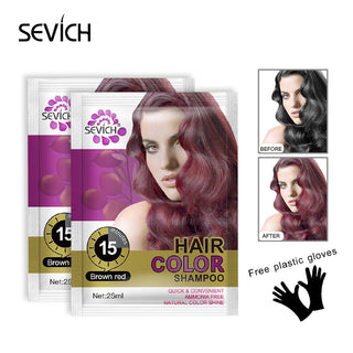 Sevich Hair Dyeing Lotion DIY Hair Styling Coloring Molding Shampoo 5pcs/lot Hair Colour Shampoo Fast Hair Dye Shampoo For Women ALODIA STORE