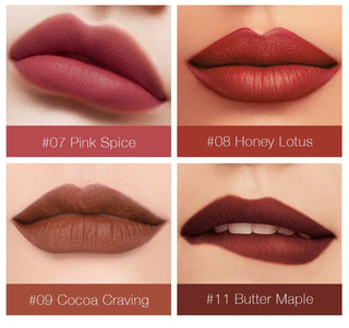 O.TWO.O Liquid Lipstick Matte Lip Gloss Cosmetic Lightweight Lip Glaze Long Lasting Lip Tint  Waterproof 12 Color Lips Makeup ALODIA STORE