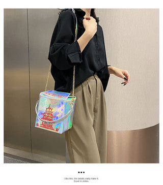 ENJOININ Chinese Takeout Box Purse Pu Leather Women ALODIA STORE