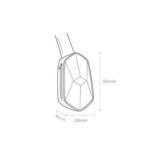 Fashion Chest Bag Men Universal Polyhedron Diagonal Hard Shell Waterproof Function Backpack Riding Couple Shoulder Bag ALODIA STORE