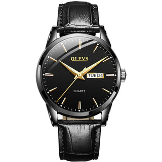 OLEVS Top Brand  Men Classic Quartz Waterproof Watch Leather Strap Business Popular Casual Men Watch ALODIA STORE