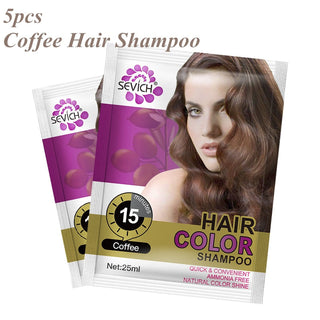 Sevich 10 pcs/lot Instant Black Hair Shampoo Make Grey and White Hair Darkening Shinny in 5 minutes ALODIA STORE