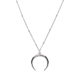 Hot Sale Delicate Moon pendant Necklace Jewelry Curved Moon Necklace Gold color 925 Silver Moon Necklace Jewelry Birthday Gift ALODIA STORE