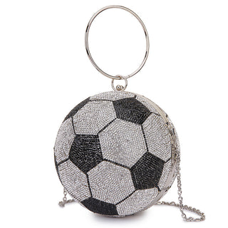 Luxury Basketball Diamond Party Evening Bag Purses and Handbag for Women Ball Shape Shoulder Bag Clutch Designer Crossbody Bag ALODIA STORE