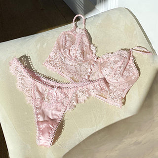 Sexy Lingerie Women Underwear Set Eyelash lace Brassiere Lingerie Set Sex Lace Bralette Bra and Panty Set Panties Wholesale ALODIA STORE