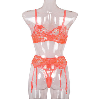 Ellolace Sexy Lingerie Exotic Costumes Lace Transparent Underwear Women Sensual Lingerie Woman Porn Erotic Lingerie 3 Pieces ALODIA STORE