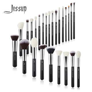 Jessup 25pcs Professional Makeup Brushes Set Natural ALODIA STORE