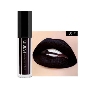 QIBEST Liquid Lipstick Lips Matte Lipgloss Pigment Waterproof - Alodia Store