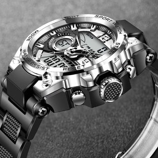 LIGE Digital Men Military Watch 50m Waterproof Wristwatch LED Quartz Clock Sport Watch Male Big Watches Men Relogios Masculino ALODIA STORE