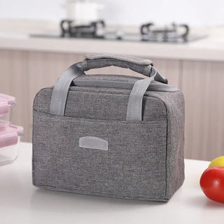 PURDORED 1 Pc Portable Large Lunch Bag Waterproof Food Picnic Lunch Box Bag Insulated Women Cooler Bags Fresh Bento Food Pouch ALODIA STORE