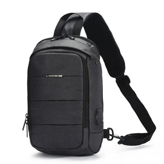 OZUKO Casual Men's Chest Pack Waterproof Crossbody Bags Male USB Charging Shoulder Bag Large Capacity Oxford Messenger Bag 2019 ALODIA STORE