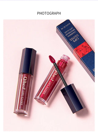 QIBEST 12 Colors Shimmer Liquid Lipstick Diamond Lip gloss Cosmetic Lip Tint Glitter Waterproof Moisturizer Makeup Lip Gloss ALODIA STORE