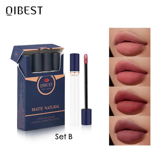 QIBEST Matte Liquid Lipstick Makeup Set Lip Makeup Set Long Lasting Lip Gloss Waterproof Lip Tint Matte Lipgloss Cosmetic Kit - Alodia Store