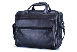 Large Men Leather Handbgs Male Genuine Leather Business Travel Brifcases Bag Men's 15.6 Inch Laptop Shoulder Bag Business A4 Bag ALODIA STORE