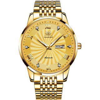 OLEVS Top Brand Automatic Mechanical Men Watch Threaded Dial Waterproof Stainless Steel Strap Classic Men's Watches Luxury ALODIA STORE