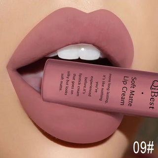 QIBEST Liquid Lipstick Waterproof Lip Gloss 34 Colors Matte Lipstick Long lasting Lipgloss Cosmetics Lips Makeup Nude Maquiagem - Alodia Store