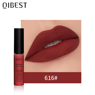 QIBEST Matte Lip Gloss Lip Makeup 34 Colors Velet Nude Waterproof Lipgloss Matte Lipstick Liquid Lipstick Long lasting Lip Tint ALODIA STORE