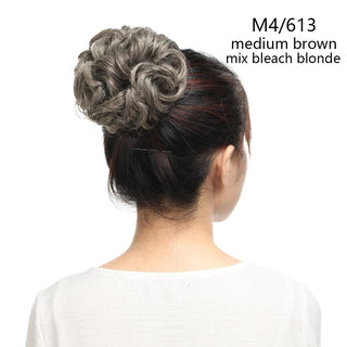 HAIRRO Synthetic Chignon Drawstring Scrunchies Elastic Band Hair Bun Straight Updo Hairpiece Synthetic Hair Natural Fake Hair ALODIA STORE