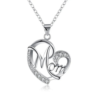 New Fashion 925 Sterling Silver Big Love Heart Pendant Necklace For Women Silver 925 Jewelry Necklace ALODIA STORE