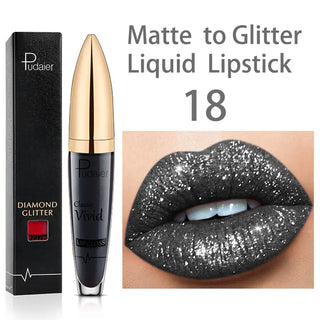 Sexy Diamond Shimmer Glitter Lipg Loss Matte To Glitter Liquid Lipstick Waterproof Diamond Pearl Colour Lip Gloss Makeup Beauty ALODIA STORE