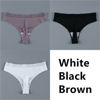 Panties For Women Seamless Panty Set Solid Invisible Underwear Sexy Low Waist Briefs Women's Underpants Lingerie Dropship 3 Pcs ALODIA STORE